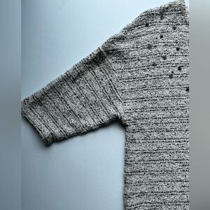 Gray Textured Studded Sweater